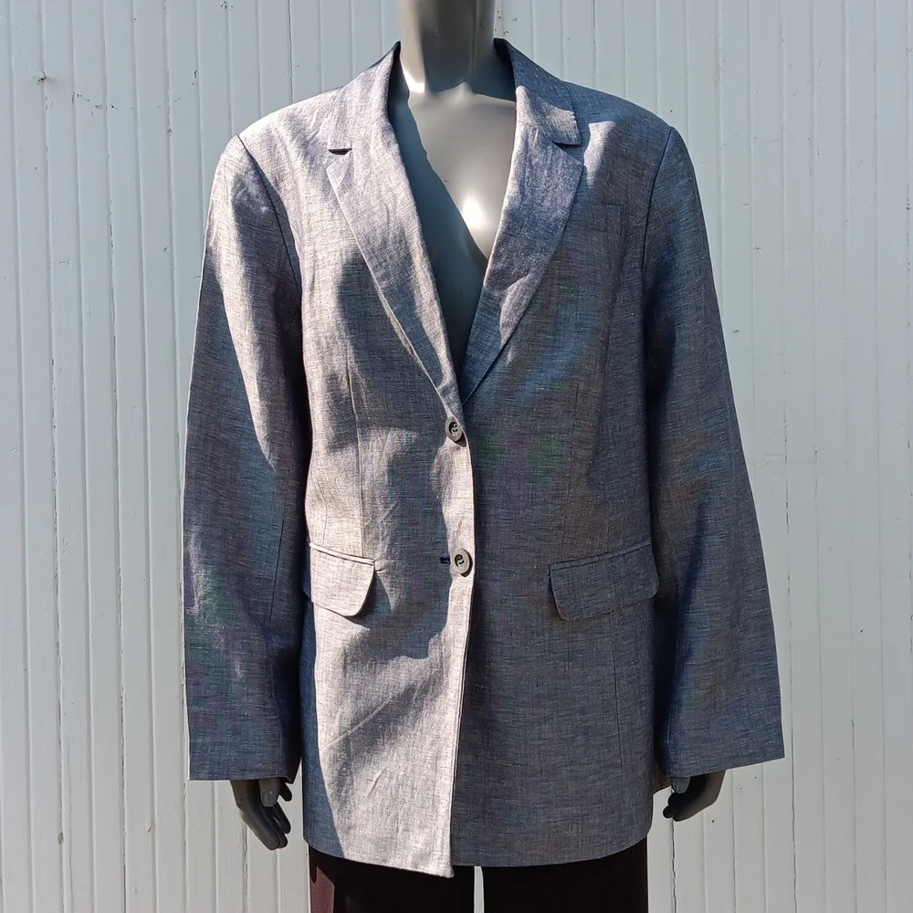 LANE BRYANT LADIES LINEN BLEND LUX BLAZER - Picture 7 of 16